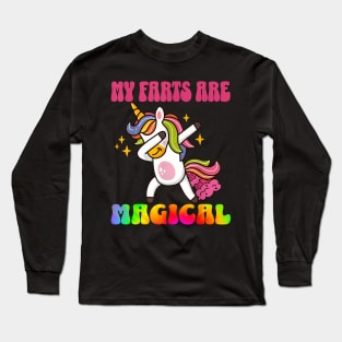 My Farts Are Magical  Dabbing Unicorn Tie Dye Long Sleeve T-Shirt